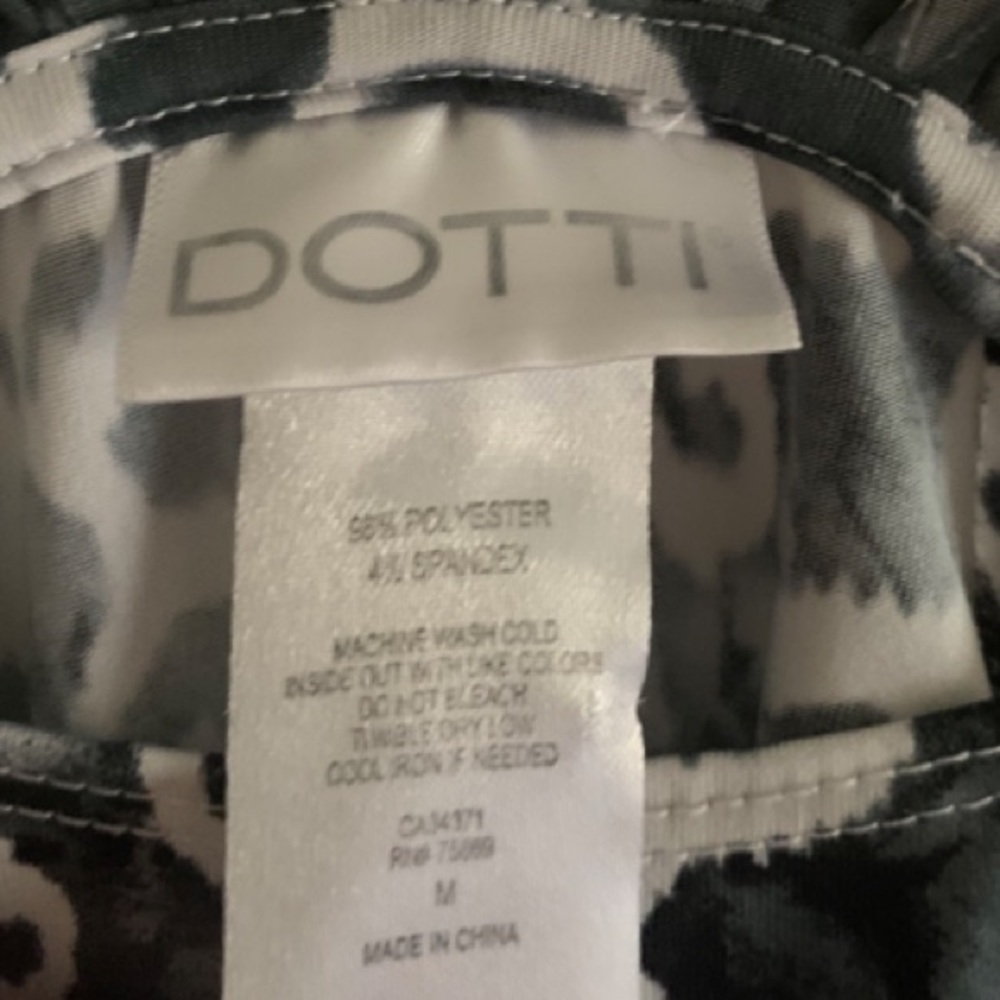 Dotti Black White Tie Dye Ethic Pattern Racerback Dress Coverup Size Med - Picture 15 of 15